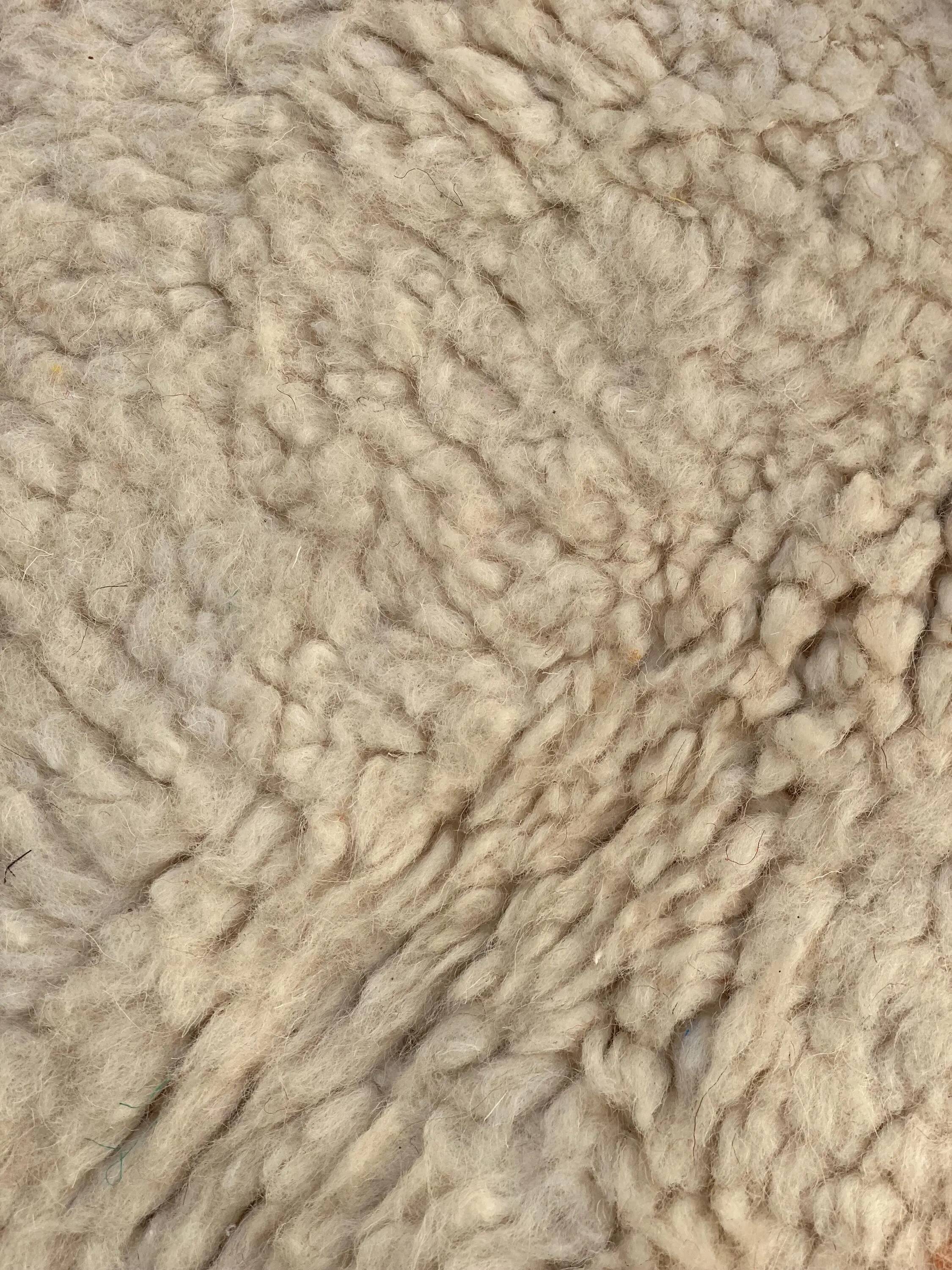 Traditional Moroccan rug, natural wool, 3 x 2 m.
