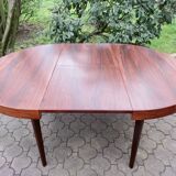 Round table with integrated extensions, rosewood. 1970