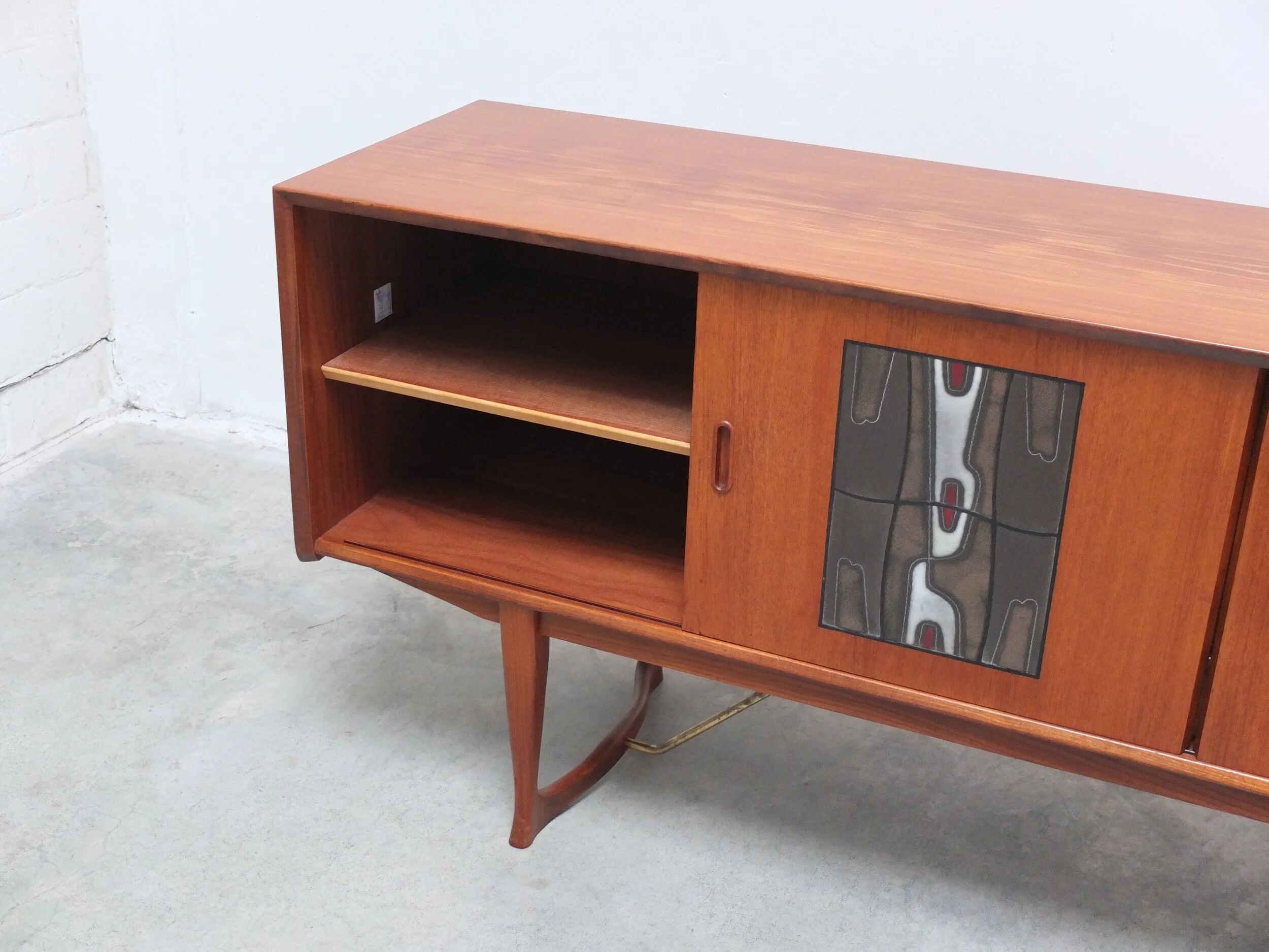 Decorative sideboard by Louis Van Teeffelen for Wébé, 1950s