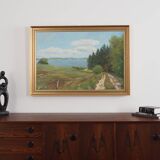 Painting „The Road to the Lake”, Danish design, 1980s, by Karin Hermansen