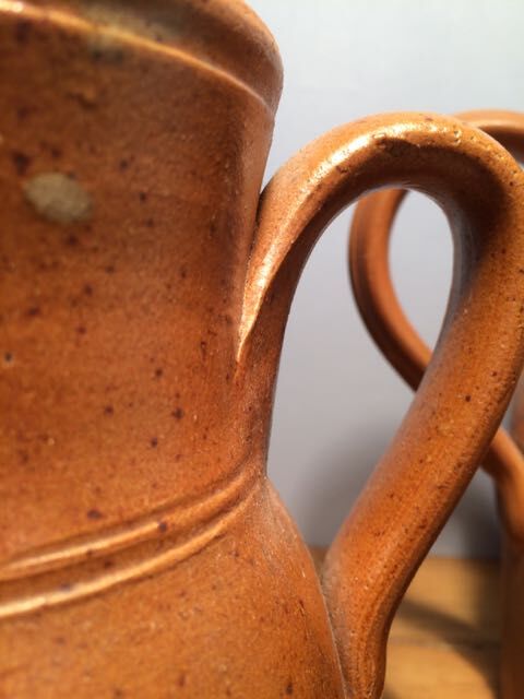 Duo of sandstone jugs