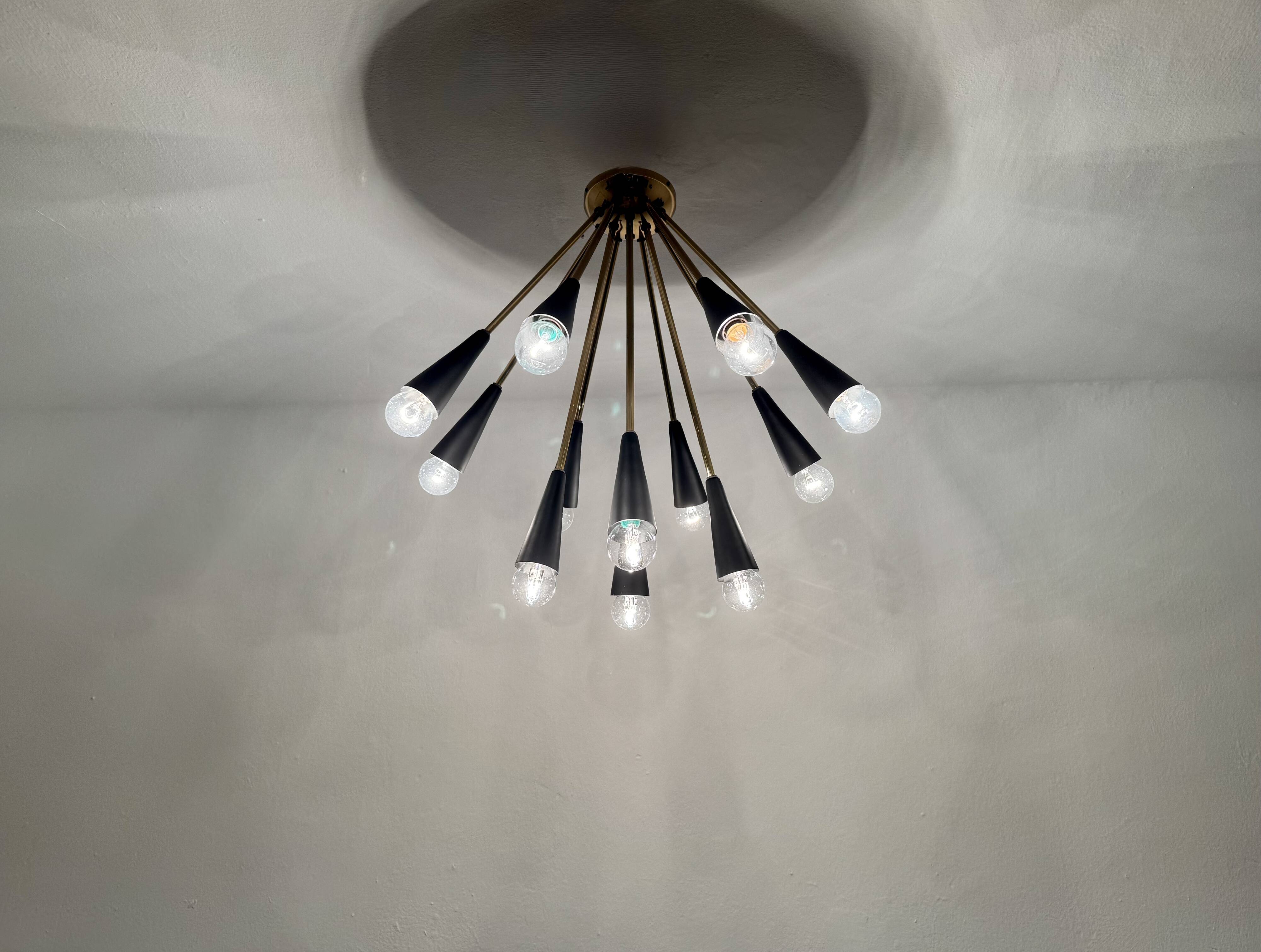 Italian Brass Flush Lamp