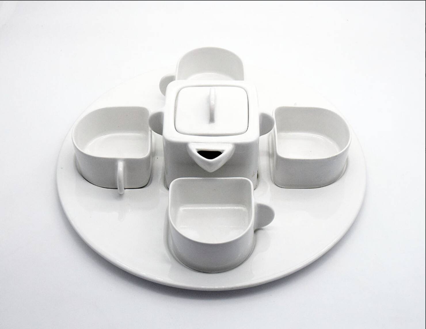 Angelo Mangiarotti for F.lli Brambilla Tea or Coffee Set, 1970s