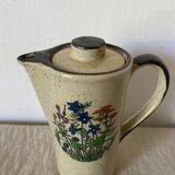 Théière en grès vintage fleurs