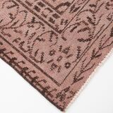 Tapis Vintage Kilim Rose Poudré Motifs Anatoliens, 176x282