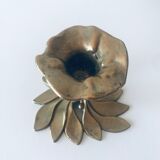 Brass holly bougeoir