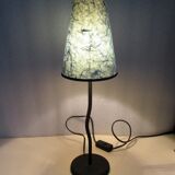 Table lamp, wrought iron, curved foot