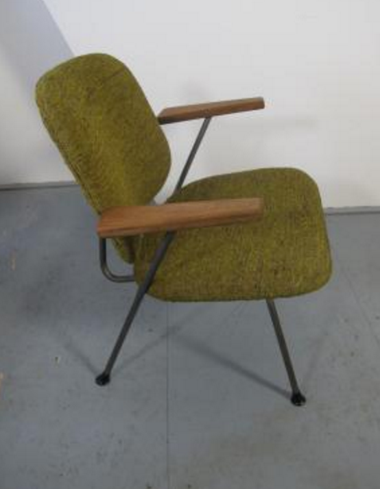 Chair with armrests in wood by W.H. Gispen for Kembo 1950 s