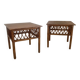 Paire de chevets vintage en rotin