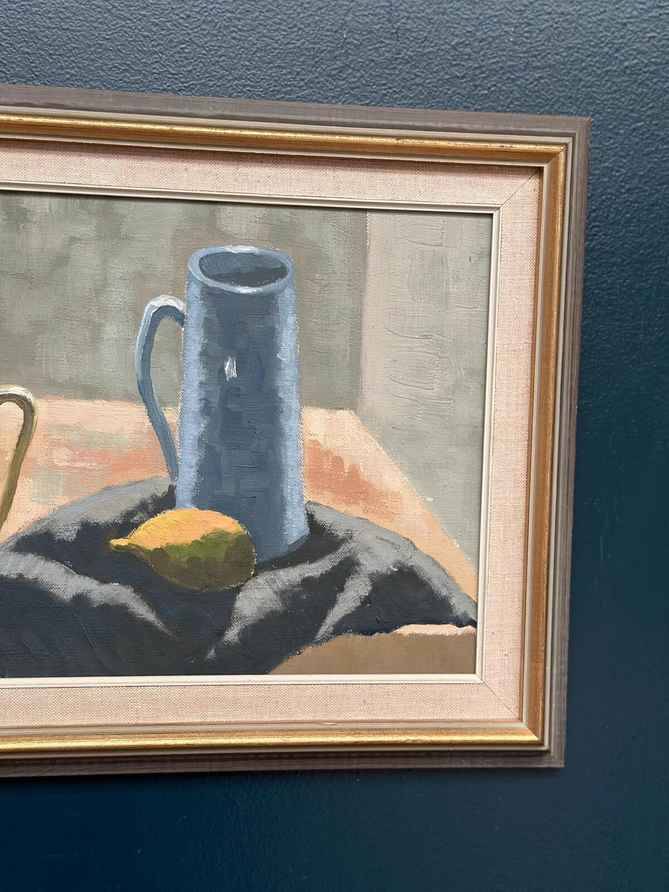 Original Swedish Oil On Canvas – “Still Life” By Lindqvist