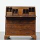 Large antique English oak secretaire from the 18th century