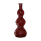 Decorative rounded bottle in red glass, Murano