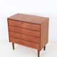 Fully restored mid-century teak dresser with 4 drawers / Danish modern design / 1960s