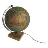 Globe vintage 1960 terrestre verre Perrina marbre mappemonde - 28 cm