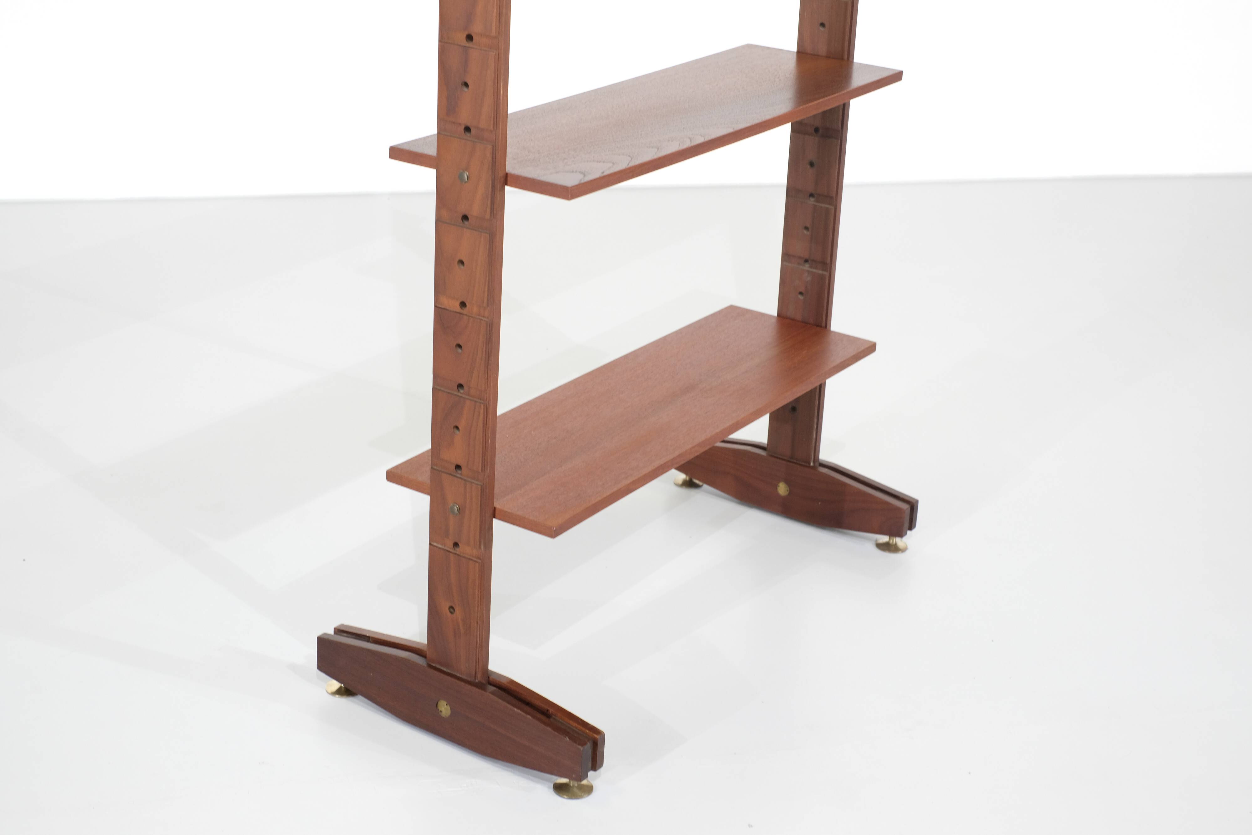 Modular teak bookcase, Italy - 1960s