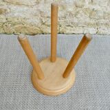 Tripod stool in light wood, 60s