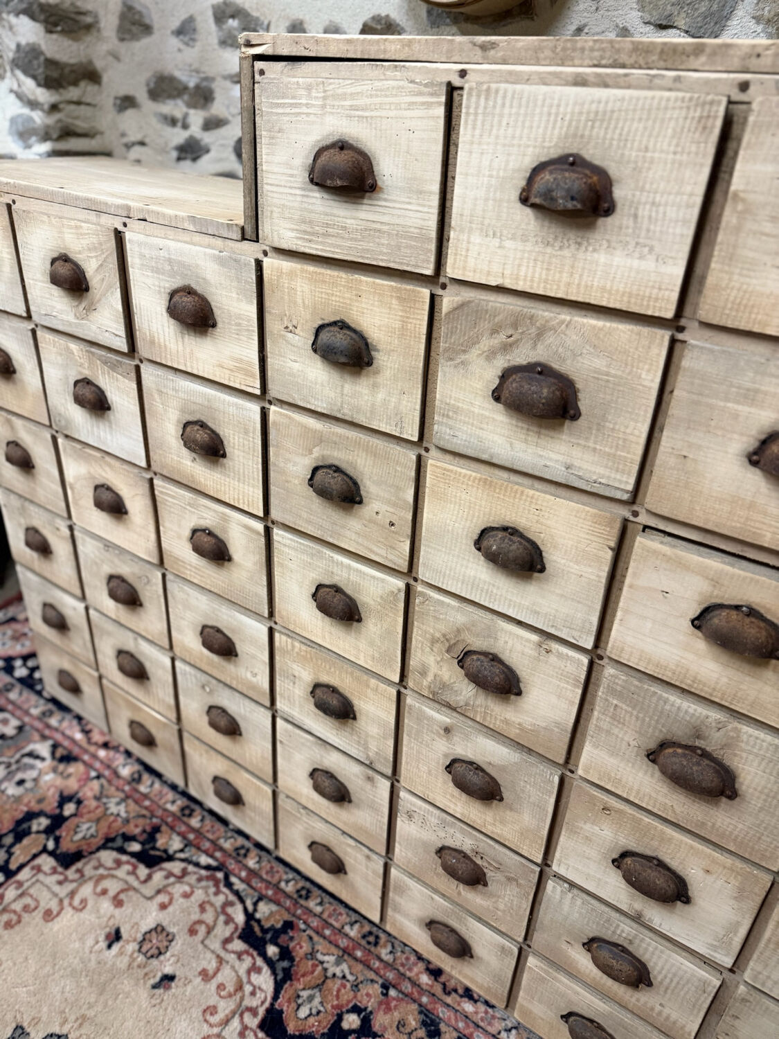 Magnificent wooden workshop cabinet.