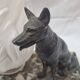 Art Deco marble dog lamp