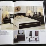 Eric Maville Acrylic Brass Burgundy Double Bed only 1970s