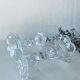 Pair of glass candle holders