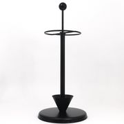 Black post-modern umbrella stand in the style of Castiglioni, Memphis, Italy, 1980s.