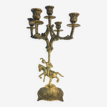 Candlestick, vintage brass candelabra
