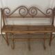 Vintage bamboo and rattan wall coat rack