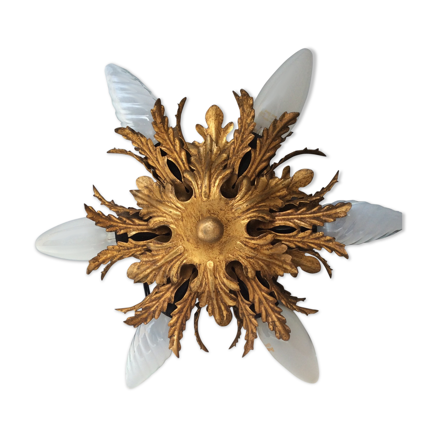 Gold metal leaf ceiling, 60s