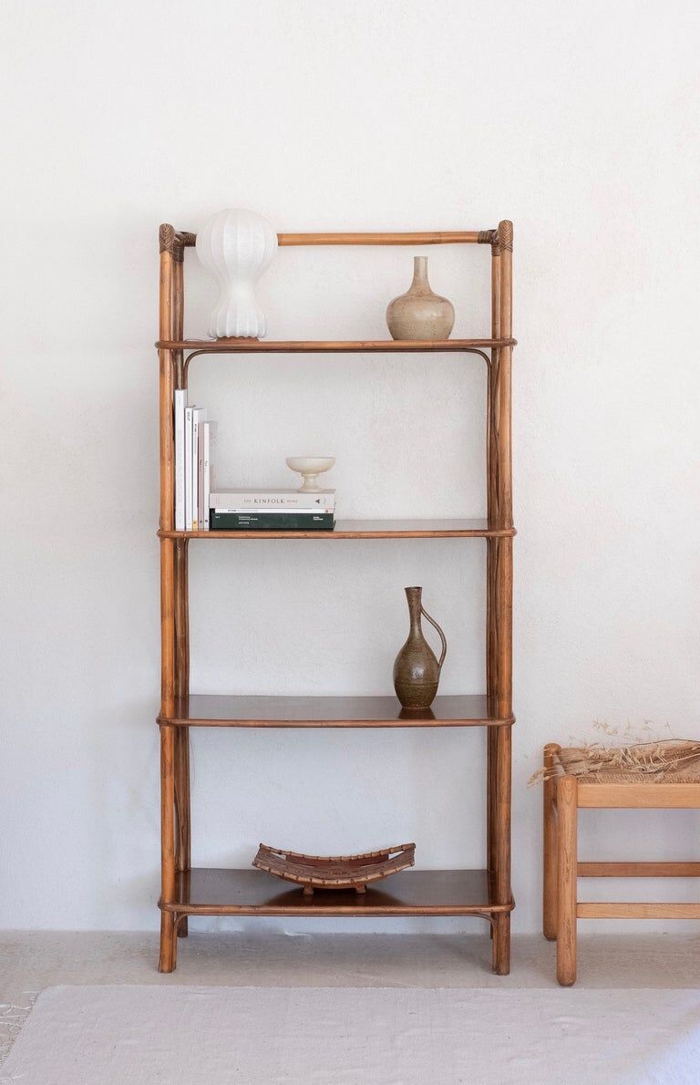 Rattan shelf