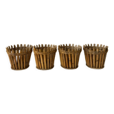 4 cache-pots en rotin