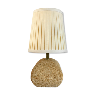 Vintage 70s stone bedside lamp