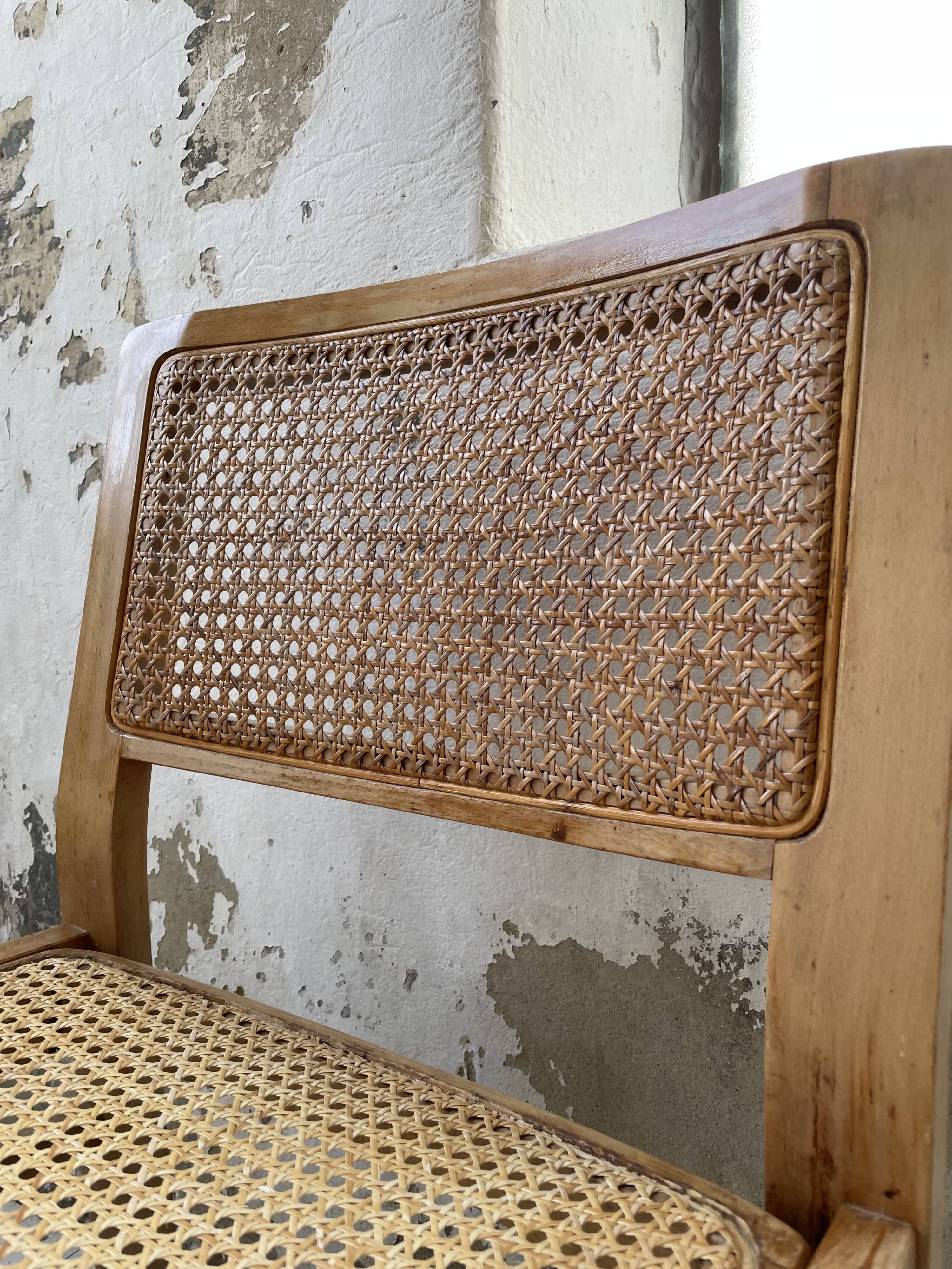 Pair of Baumann chairs beech and cannage