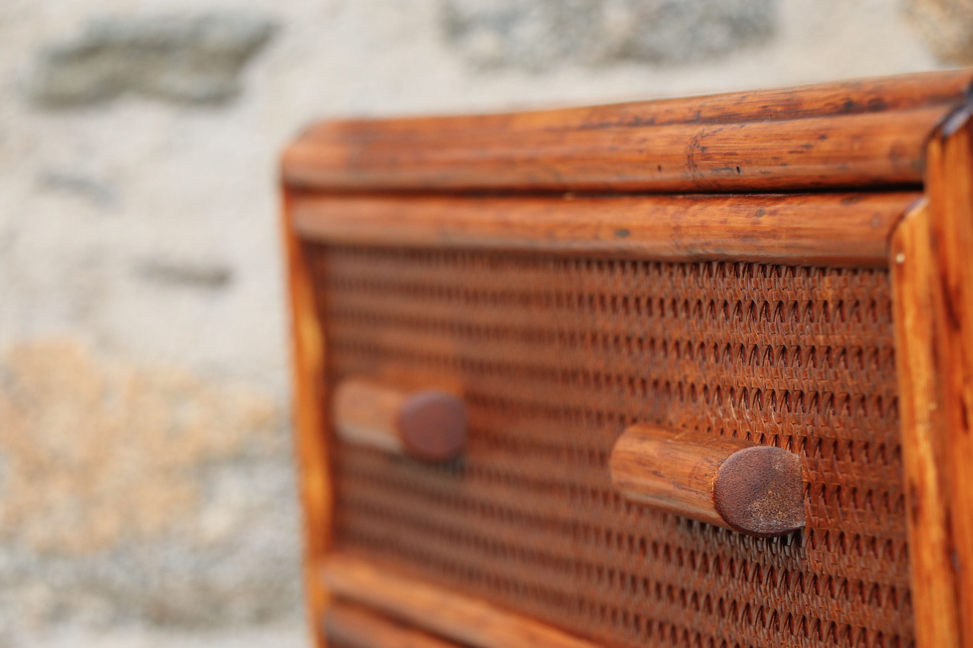 Commodity 4 drawers canning and bamboo - vintage