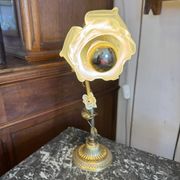 Lampe tulipe en laiton