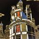 Plat en céramique de Longwy, décor Chambord par Valenti