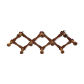 Rustic accordion coat holder 10 hooks