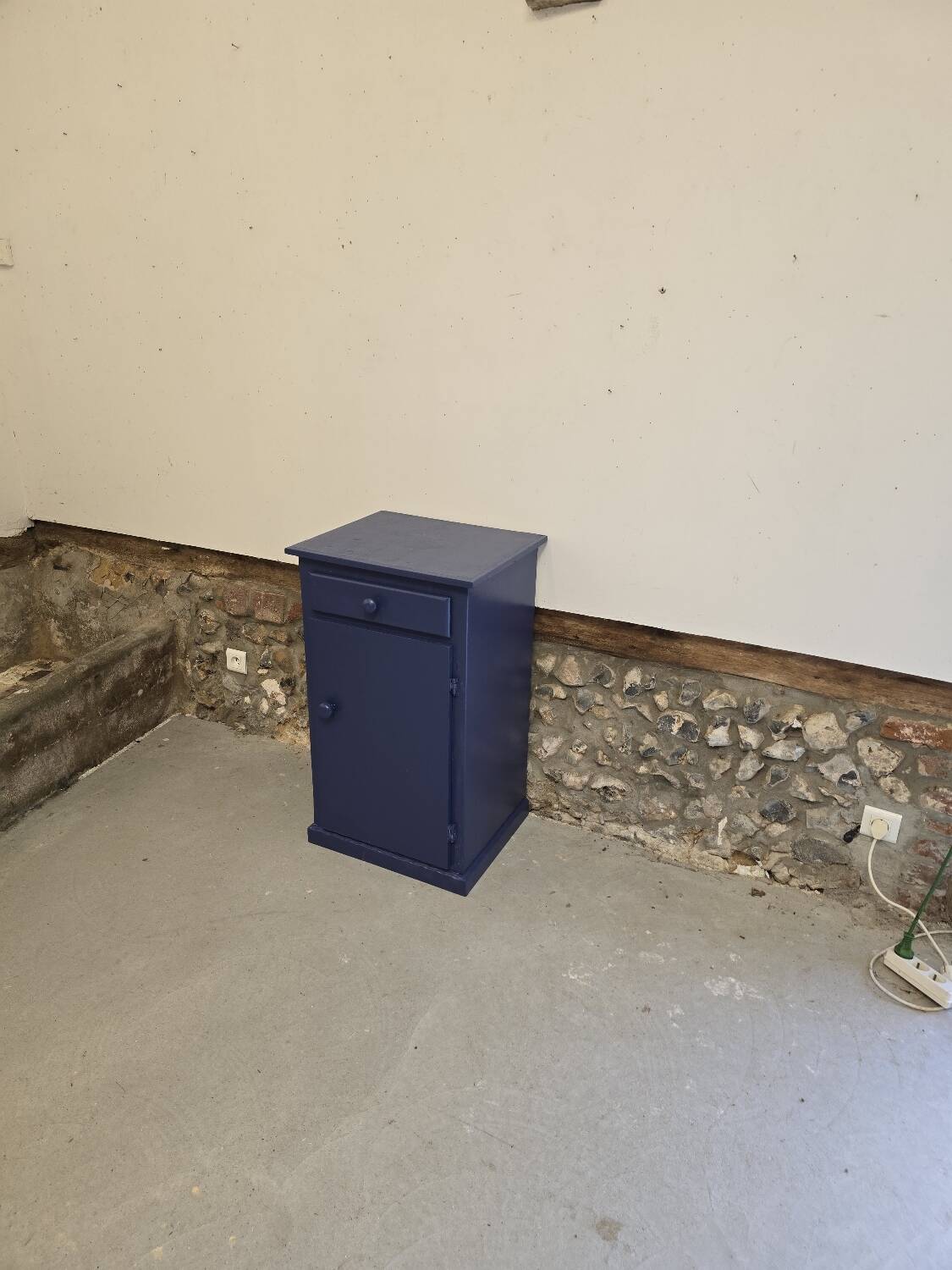 Small buffet one door one drawer Mado repainted