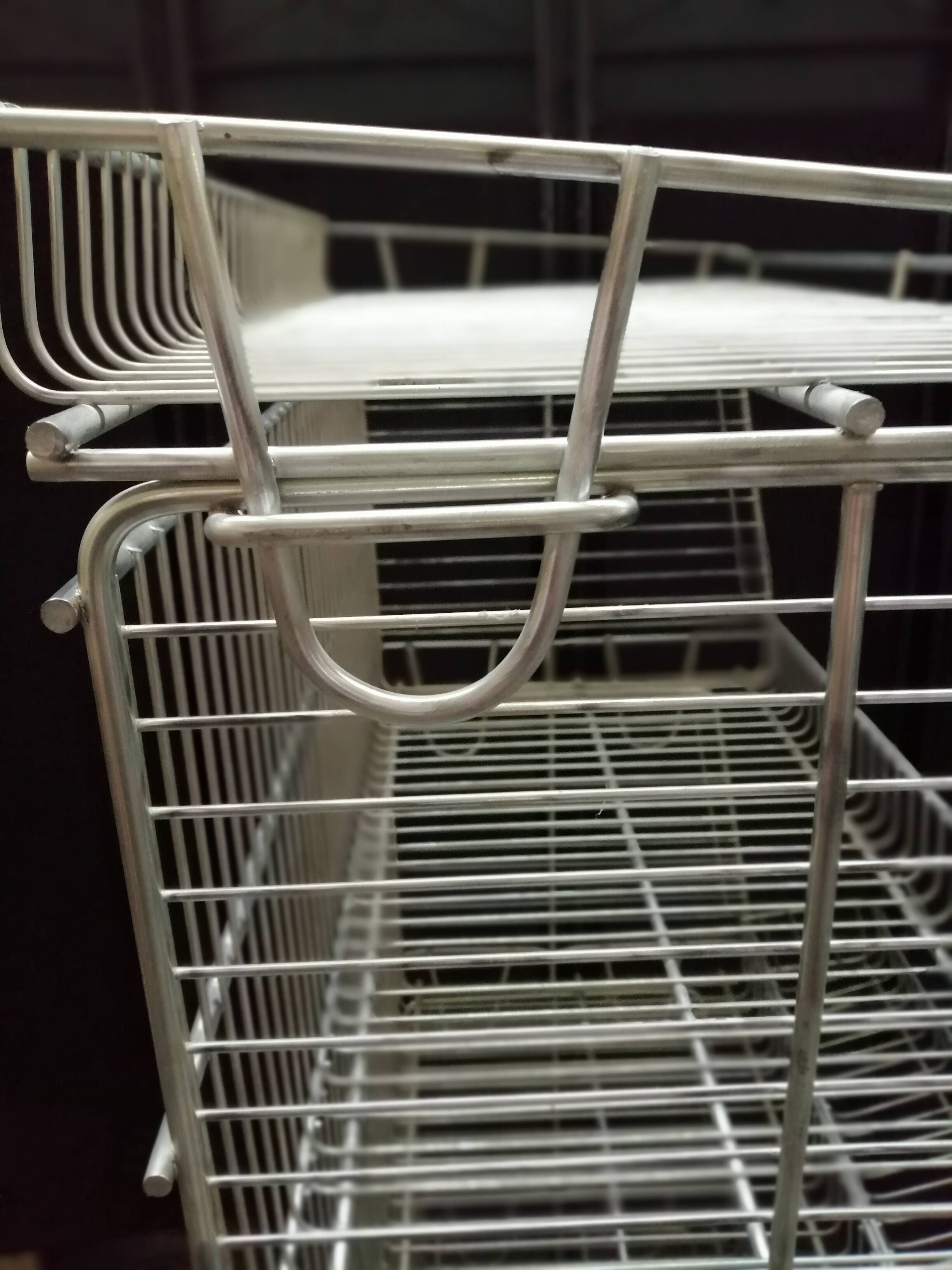 Vintage old shelf store wire wire basket modular industrial design 70s