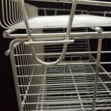 Vintage old shelf store wire wire basket modular industrial design 70s