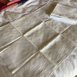 6 white monogram towels