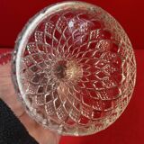 chandelier Pair of large glass moulded candlesticks 23 cm