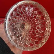 chandelier Pair of large glass moulded candlesticks 23 cm