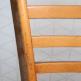 Light beech chair with caned seat