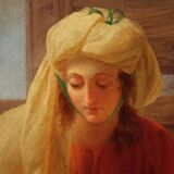 Antique Italian painting from the 18th century, Saint Joseph and the Virgin