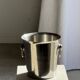Stainless steel champagne and wine bucket with handle D19 H19