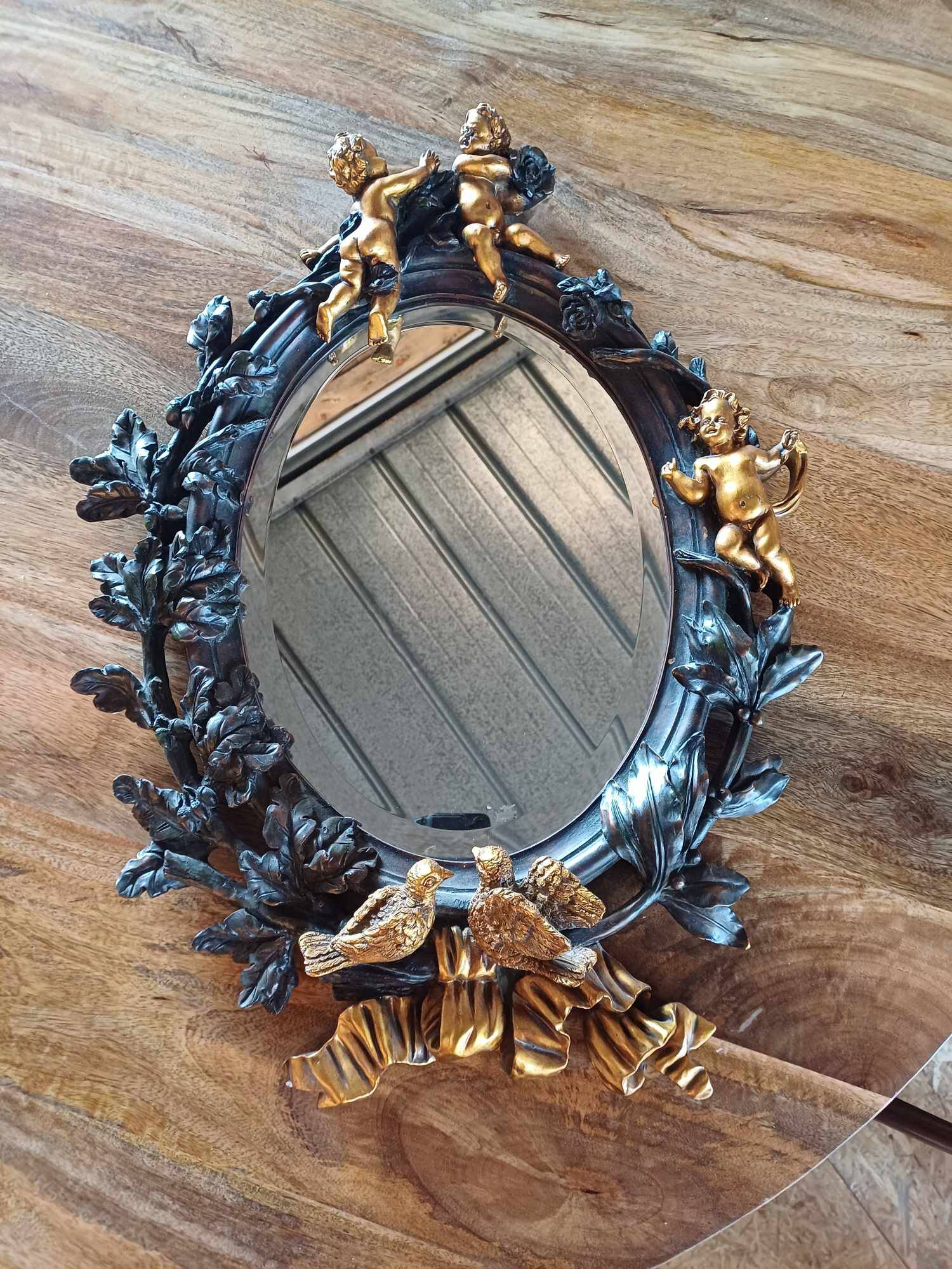 Stucco cherub mirror 65cm by 50cm