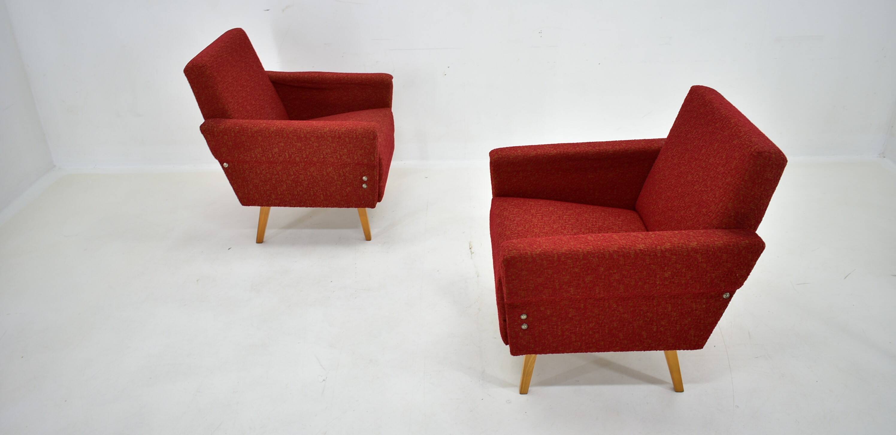 Paire de fauteuils des années 1950, Tchécoslovaquie