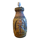 60'S keramik lamp, peacock decor