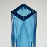 Blue Sommerso vase in Murano glass, 1970s