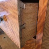 Storage unit art deco style in burled satinwood